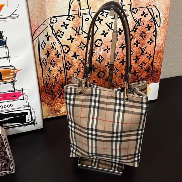 Burberry Nova Check Nylon Small Tote - Picture 2 of 9